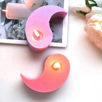 Yin Yang Κερί Καλούπι σιλικόνης Tai Chi Handmade Aromatherapy Mold Mould Plaster Jewelry Resin Craft Mold Mold Candle Making Supplies