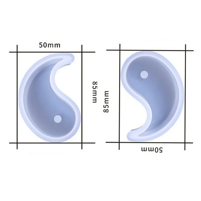 Yin Yang žvakių silikono formos Tai Chi rankų darbo aromaterapinės žvakės formos gipso papuošalai iš dervos amatų formų žvakių gamybos reikmenys