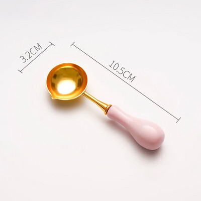 Pecsételő viasz tűzhely tűzfesték edény Retro melegítő barkácsolva olvadó bélyeg boríték pecsét dekor fa nyél kanál kemence makaron kézműves