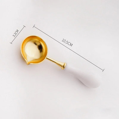 Pecsételő viasz tűzhely tűzfesték edény Retro melegítő barkácsolva olvadó bélyeg boríték pecsét dekor fa nyél kanál kemence makaron kézműves