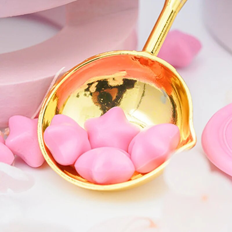 Pecsételő viasz tűzhely tűzfesték edény Retro melegítő barkácsolva olvadó bélyeg boríték pecsét dekor fa nyél kanál kemence makaron kézműves