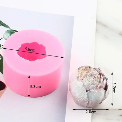 3D rožu ziedu silikona veidne peonija tulpe magoņu ziepju māla sveķu sveču veidošanas veidnes konfekšu šokolādes želejas fondant dekorēšanai