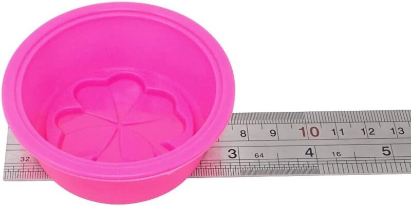 6GAB Silikona četru lapu āboliņa veidnes apaļas daudzfunkcionālas ar rokām darinātas veidnes Mini cute cepšanas veidnes DIY ziepju veidnes