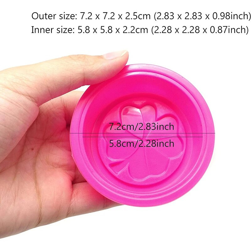 6GAB Silikona četru lapu āboliņa veidnes apaļas daudzfunkcionālas ar rokām darinātas veidnes Mini cute cepšanas veidnes DIY ziepju veidnes