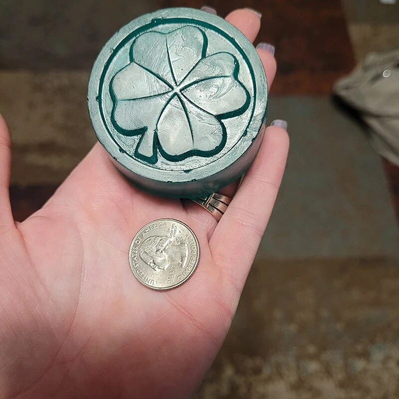 6GAB Silikona četru lapu āboliņa veidnes apaļas daudzfunkcionālas ar rokām darinātas veidnes Mini cute cepšanas veidnes DIY ziepju veidnes