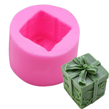 Форма на кутия за подарък Силиконова форма за свещ за Направи си сам Ръчно изработена ароматерапевтична свещ Гипсови орнаменти Занаяти Форма за сапун Ръчна изработка на подарък