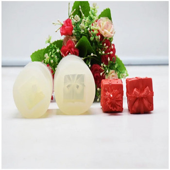 δώρου Σχήμα κουτιού Καλούπι κεριού σιλικόνης για DIY Χειροποίητο Κερί Αρωματοθεραπείας Γύψινα στολίδια Χειροτεχνία Καλούπι σαπουνιού Φτιάξτε για δώρο