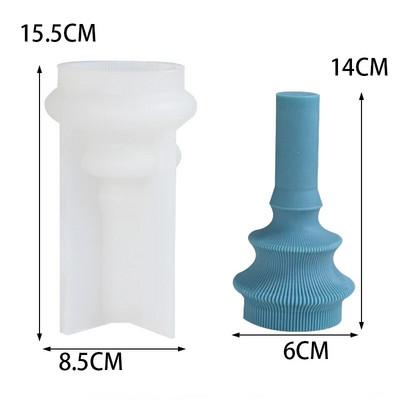 Smulkios dantų juostelės cilindro silikono žvakės formos pasidaryk pats rankų darbo gipso dervos muilo gaminimo reikmenų rinkinys namų dekoro dovana