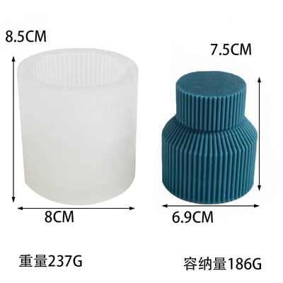 Smulkios dantų juostelės cilindro silikono žvakės formos pasidaryk pats rankų darbo gipso dervos muilo gaminimo reikmenų rinkinys namų dekoro dovana