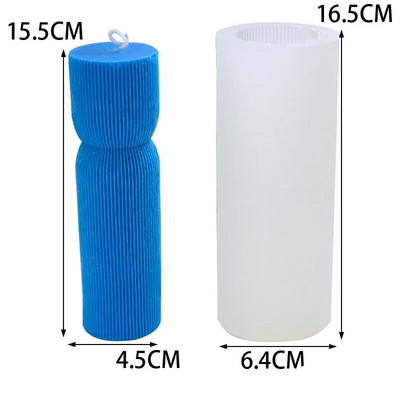 Smulkios dantų juostelės cilindro silikono žvakės formos pasidaryk pats rankų darbo gipso dervos muilo gaminimo reikmenų rinkinys namų dekoro dovana