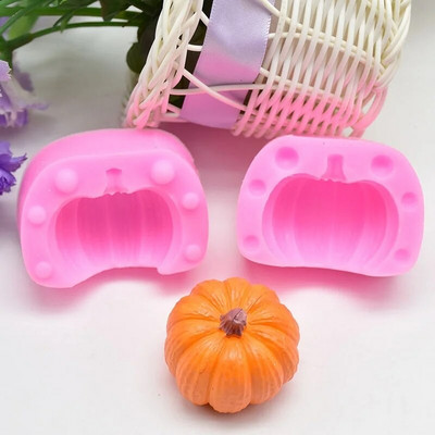Mini Pumpkin Shaped Candle Silicone Mold DIY Mold Home Decoration Small Candle Resin Soap Mold