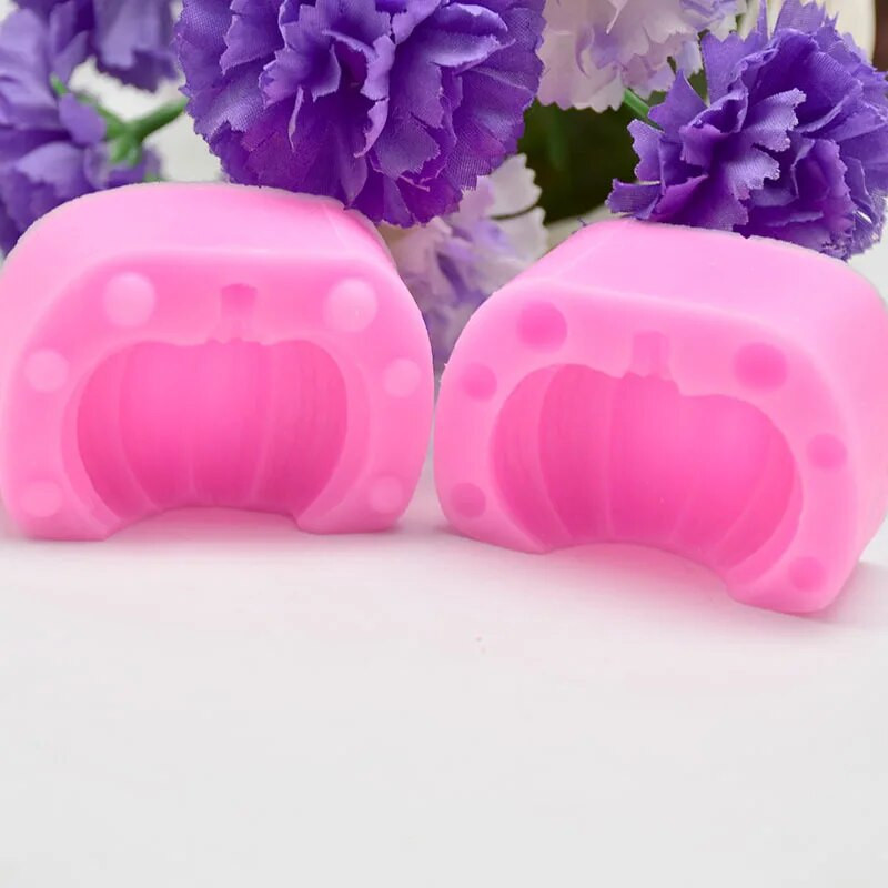 Mini ķirbja formas sveces silikona veidne DIY veidne mājas dekorēšanai maza sveču sveķu ziepju veidne