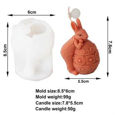 DIY armsa jänese küünla valmistamise tööriist lihavõttemunade seebi kristallist silikoonvormi šokolaadikoogi kaunistus loomade maalimine kipsist nuku kingitus