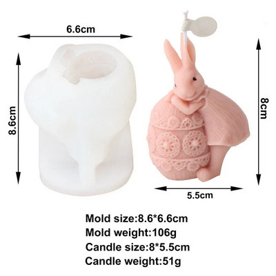 DIY armsa jänese küünla valmistamise tööriist lihavõttemunade seebi kristallist silikoonvormi šokolaadikoogi kaunistus loomade maalimine kipsist nuku kingitus