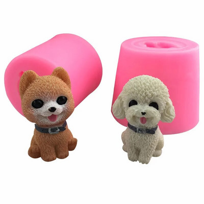 3D kutyaszappanforma szilikon szappanforma szilikon szappanforma csokoládéformához Művészet és kézműves fürdőszappanformázó kézi készítő eszközök