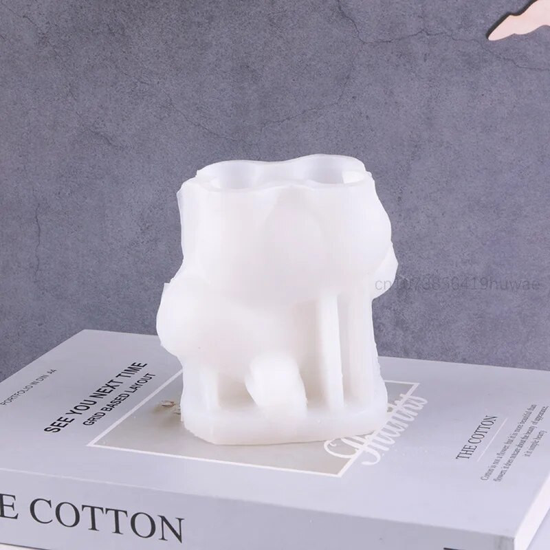 3D Ziemassvētku aļņu aromātiskā sveces silikona veidne DIY Ziemassvētku briežu sveču veidne ģipša ģipša kūka silikona sveces veidne