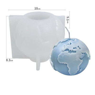 DIY Zemes mēness silikona sveču veidne radoša telpa sveču izgatavošana ar rokām gatavotu ziepju sveķu māla veidņu dāvanas mākslas amatniecība mājas dekors