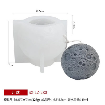 DIY Zemes mēness silikona sveču veidne radoša telpa sveču izgatavošana ar rokām gatavotu ziepju sveķu māla veidņu dāvanas mākslas amatniecība mājas dekors