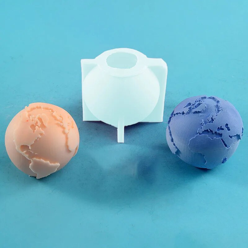 DIY Zemes mēness silikona sveču veidne radoša telpa sveču izgatavošana ar rokām gatavotu ziepju sveķu māla veidņu dāvanas mākslas amatniecība mājas dekors