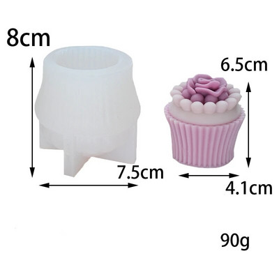 Sviesta kūkas krūzes formas sveces veidnes svece ar rokām darināta artefaktu sveķu ģipsis ziepju pagatavošanas rīki šokolādes ledus kūku cepšanai