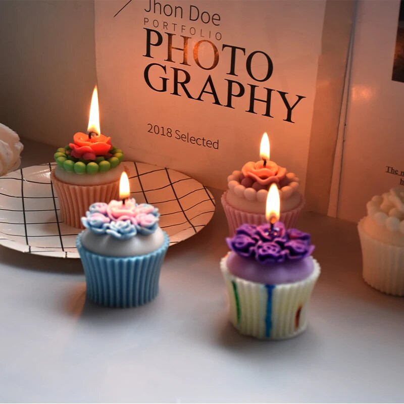 Sviesta kūkas krūzes formas sveces veidnes svece ar rokām darināta artefaktu sveķu ģipsis ziepju pagatavošanas rīki šokolādes ledus kūku cepšanai