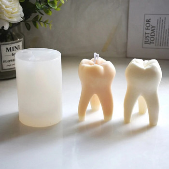 Καλούπι κεριών 3D δοντιών σιλικόνης DIY Δημιουργικό Στολίδι Κατασκευή Γύψου Εποξειδική Ρητίνη Άρωμα Καλούπια Σαπουνιού Χειροτεχνίας Διακόσμηση σπιτιού Χειροποίητο δώρο