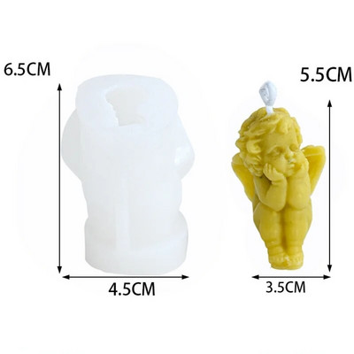 Jauns eņģelis romiešu kolonna svece silikona veidne DIY cilvēka ķermeņa stabs ziepju ģipša svečturis šokolādes veidņu izgatavošana rakstāmgalda dekors