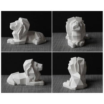 DIY Lion Γεωμετρική Διακόσμηση Κεριών Καλούπι σιλικόνης Καλούπι Σαπουνιού σε σχήμα Ζώου Χειροποίητα Δώρα Διακόσμηση σπιτιού Καλούπι ρητίνης σιλικόνης