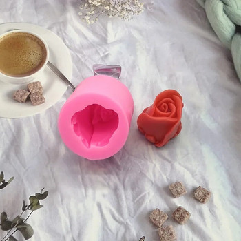 Направи си сам роза силиконова форма за свещи 3D лале цвете сапун гипс смола Molud ръчно изработен занаятчийски комплект за правене на свещи домашен декор подарък
