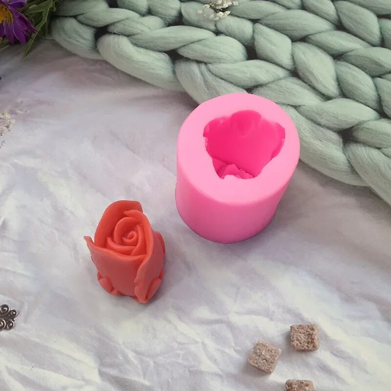 DIY Rose szilikon gyertyaforma 3D tulipán virág szappan gipszgyanta penész kézzel készített kézműves gyertyakészítő készlet lakberendezési ajándék