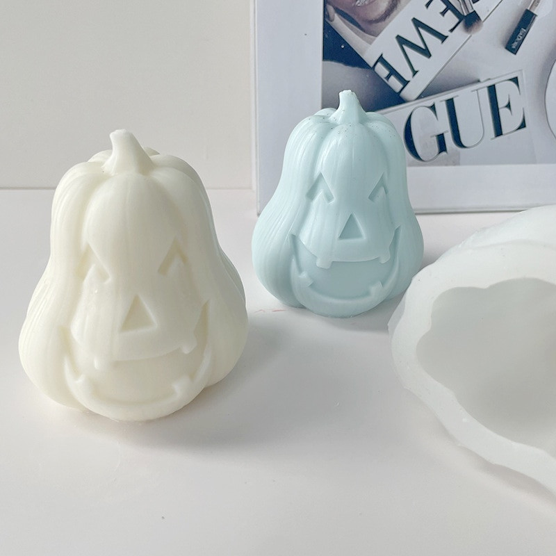 Galvaskausa ķirbja galvas silikona sveces veidne DIY Helovīna šausmu tēma Amatniecības sveču ģipša ziepju sveķu izgatavošanas rīks mājas dekorēšanai
