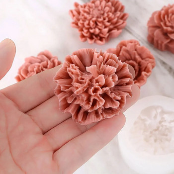Για διασκέδαση 3D DIY Λουλούδια Παιώνια Γαρύφαλλο Φόρμα σιλικόνης Κέικ Φοντάν Κεριά Αρωματικά Κεριά Χειροποίητο καλούπι σαπουνιού για την ημέρα του Αγίου Βαλεντίνου
