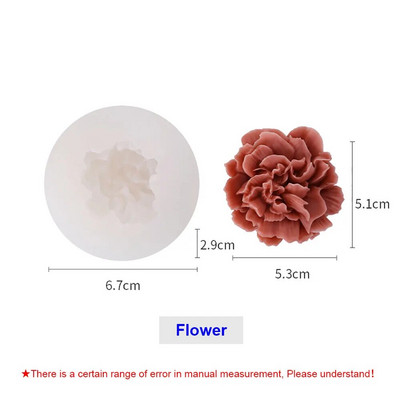 Lõbusaks 3D DIY Pojeng Lilled Nelk Silikoonvormi Kook Fondant Küünlad Lõhnaküünlad Käsitsi valmistatud sõbrapäeva seebivorm