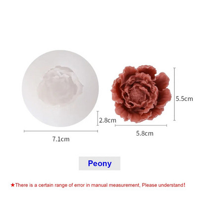 Lõbusaks 3D DIY Pojeng Lilled Nelk Silikoonvormi Kook Fondant Küünlad Lõhnaküünlad Käsitsi valmistatud sõbrapäeva seebivorm