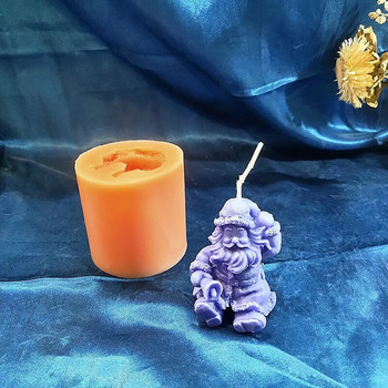 Καλούπι κεριών Santa Silicone 3D Crafts Γύψινο σαπούνι DIY Εργαλεία κατασκευής κεριών από ρητίνη Δώρα για πάρτι διακόσμησης σπιτιού