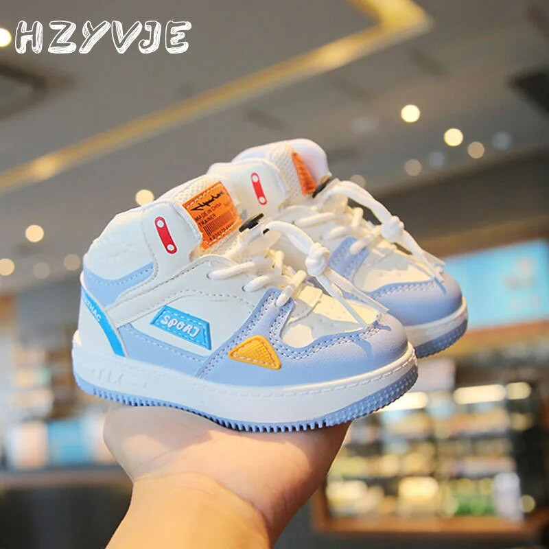 Bērnu pavasara rudens ikdienišķas elpojošas skriešanas kedas meitenēm zēniem, neslīdošas, nodilumizturīgas, apgaismotas bērnu galda kurpes