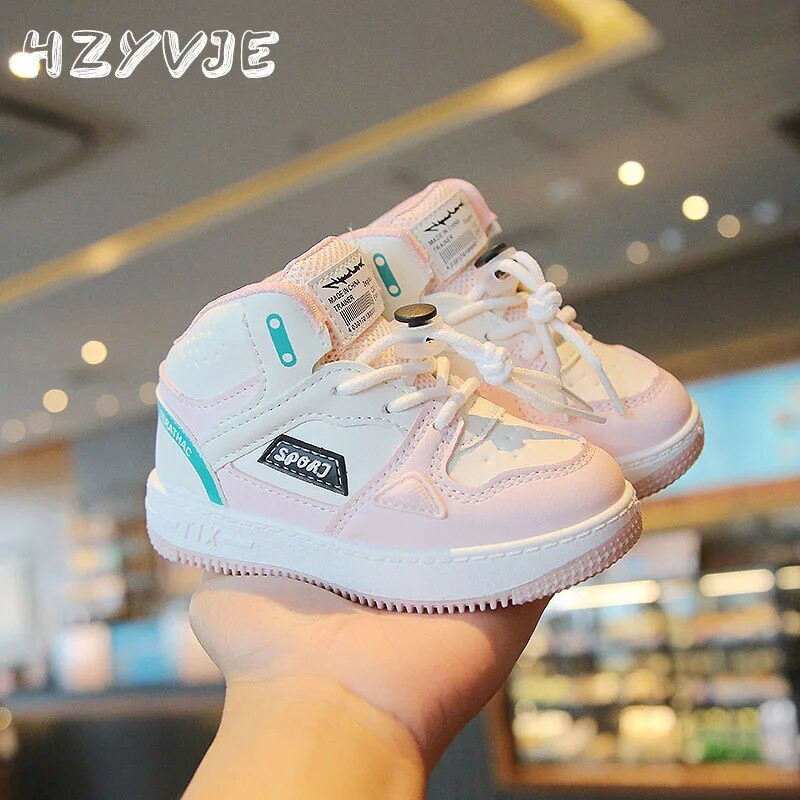 Bērnu pavasara rudens ikdienišķas elpojošas skriešanas kedas meitenēm zēniem, neslīdošas, nodilumizturīgas, apgaismotas bērnu galda kurpes