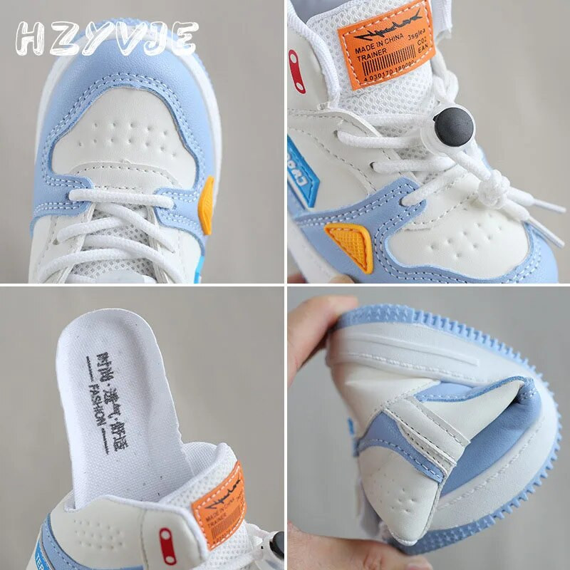 Bērnu pavasara rudens ikdienišķas elpojošas skriešanas kedas meitenēm zēniem, neslīdošas, nodilumizturīgas, apgaismotas bērnu galda kurpes