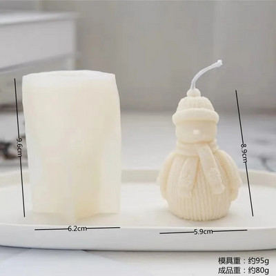 Sniegavīrs Silikona sveču veidne DIY priežu čiekuri sveču gatavošana šokolādes ziepju sveķu veidne Ziemassvētku dāvanas amatniecība mājas dekors