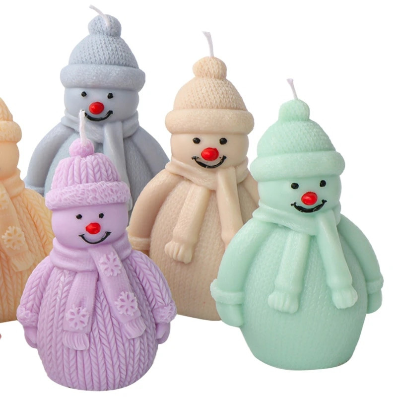 Sniegavīrs Silikona sveču veidne DIY priežu čiekuri sveču gatavošana šokolādes ziepju sveķu veidne Ziemassvētku dāvanas amatniecība mājas dekors