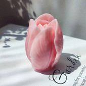 3D trīsdimensiju tulpju pumpuru veidne sveču veidne DIY deserta fondants ziedi šokolādes cepšanas veidne
