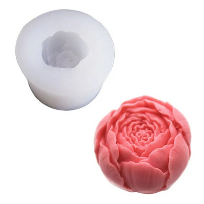 3D trīsdimensiju tulpju pumpuru veidne sveču veidne DIY deserta fondants ziedi šokolādes cepšanas veidne