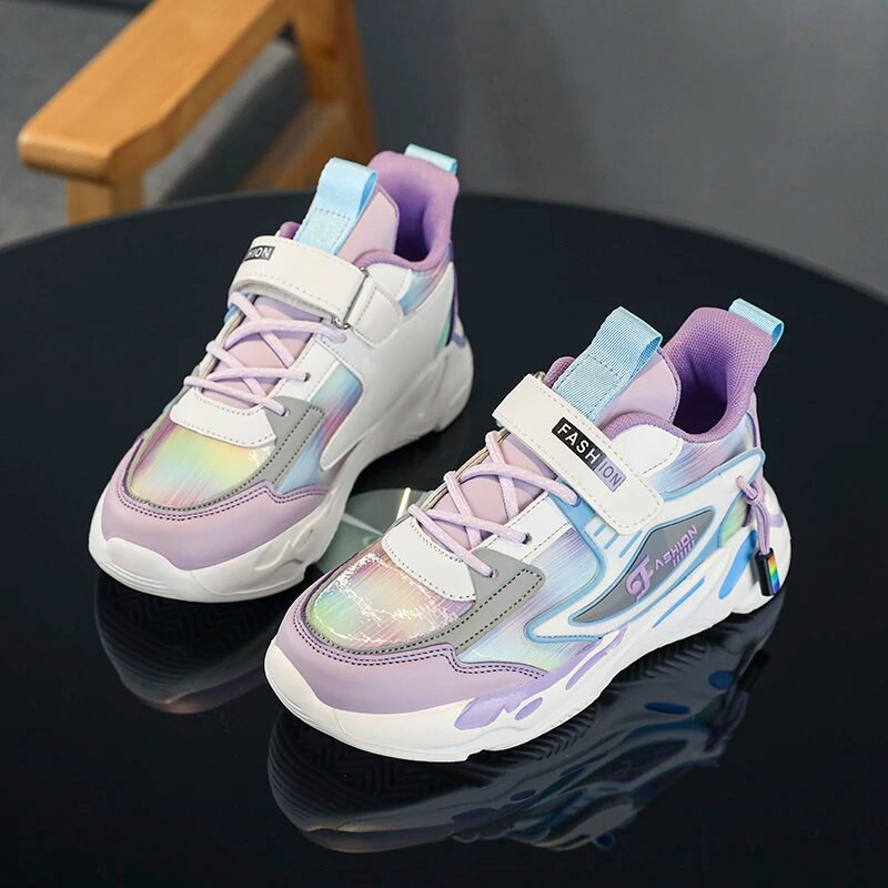 Bērnu apavi meiteņu kedas sieta elpojošas bērnu sporta apavi Modes rozā ikdienas ikdienas skriešanas tenisa čības zēniem