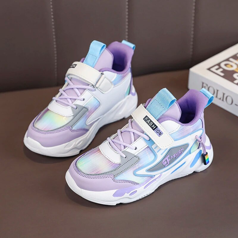 Bērnu apavi meiteņu kedas sieta elpojošas bērnu sporta apavi Modes rozā ikdienas ikdienas skriešanas tenisa čības zēniem