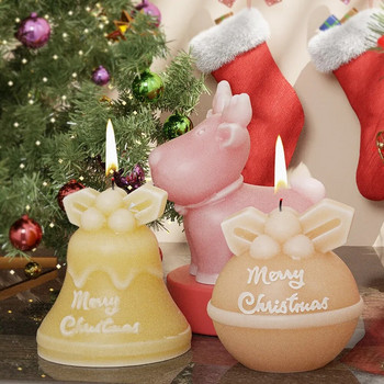 Τρισδιάστατο αρωματικό κερί Χριστουγέννων Καλούπι σιλικόνης DIY χριστουγεννιάτικο ελάφι Καλούπι κεριού γύψινο κέικ σιλικόνης