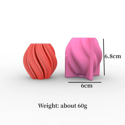 Bangos sukimosi kvapiosios žvakės silikoninės formos Geometrinės cilindrinės dervos gipso formos netaisyklingos juostelės kolonos formos žvakių gamyba