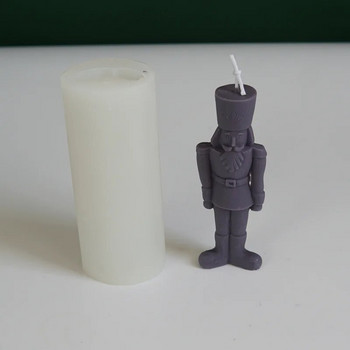 Καρυοθραύστης Στρατιώτης Κερί Καλούπι σιλικόνης DIY Αρωματικό Σαπούνι Κερί Κατασκευής Εποξειδικού Γύψου Καλούπι Δώρα 2023 Χριστουγεννιάτικη διακόσμηση σπιτιού