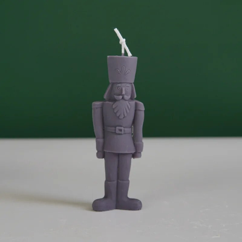 Riekstkodis kareivja sveces silikona veidne DIY aromātisko ziepju sveču izgatavošana epoksīda ģipša veidņu dāvanas 2023 Ziemassvētku mājas dekors