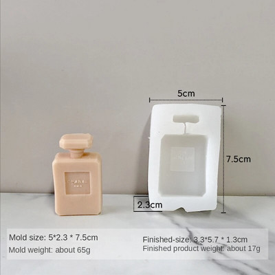 Kvepalų buteliuko formos aromaterapinė forma "pasidaryk pats" trimatis kvepalų buteliukas Rankų darbo muilo žvakių papuošalai silikoninė forma