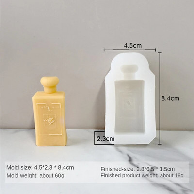 Kvepalų buteliuko formos aromaterapinė forma "pasidaryk pats" trimatis kvepalų buteliukas Rankų darbo muilo žvakių papuošalai silikoninė forma